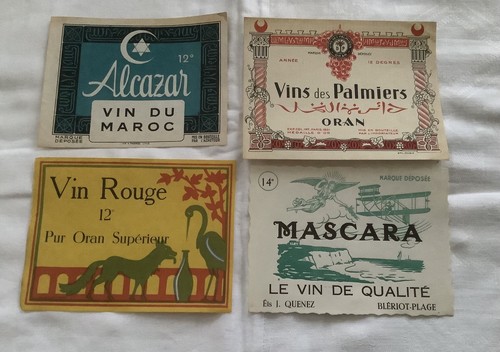 Lot étiquettes vin - de,