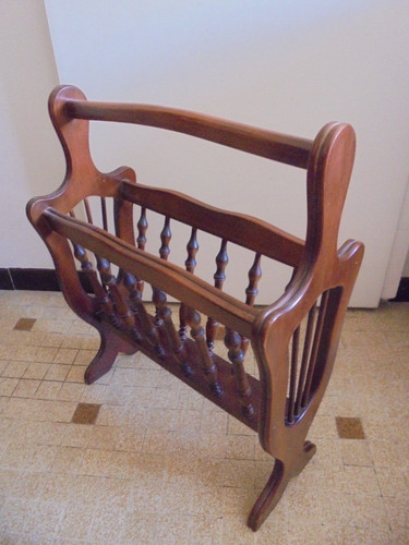 Ancien porte revues bois - porte-revues, en