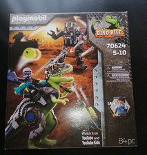 Playmobil 70624 Tyrannosaure et Robot géant- Dino Rise- Dinosaure tyrannosaure