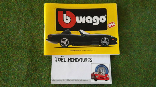 Catalogue burago 1994 - catalogue, petit