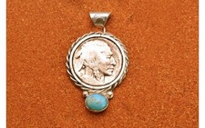pendentif argent turquoise