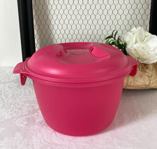 825⚜️ Cuiseur à Riz Micro-Ondes 2.2 Litres Tupperware Couleur Rose en Plastique