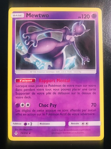 Carte pokemon mewtwo 214 - carte, 75/214