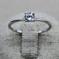 Bague Solitaire Femme Argent