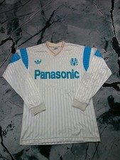Olympique Marseille Shirt 1989 1990 Made in France Vintage 80s Panasonic OM