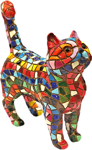 Figurine chat content cm - figurine,