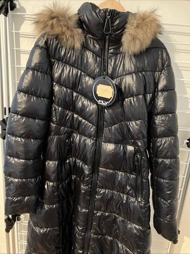 Manteau noir marque fly - manteau,