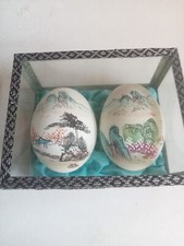 oeuf ancien chinois peint a la