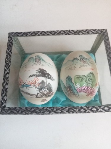 Oeuf ancien chinois peint - oeuf,