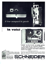 publicité Advertising  1022  1965  Schneider radio téléviseur magnétophone hi-Fi