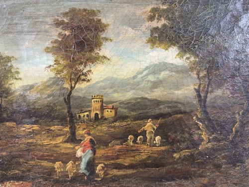 Ancienne huile sur toile - ancienne,
