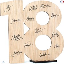 Carte Anniversaire 18 ans Bois. Cadeau géante Carte Decoration deco Cadeaux 