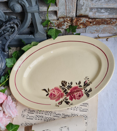 Ancien plat ovale badonviller - plat,