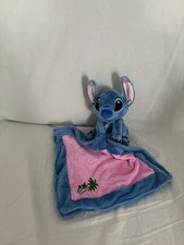 Peluche doudou Stitch avec mouchoir bleu rose palmier