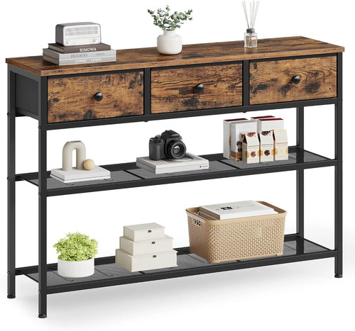 Console table fabric drawers - table,