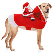 Costume d'équitation pour Chien Santa Claus Costume de Noël pour Chien Tenue ...