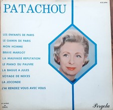 PATACHOU 3 titres Brassens 1 titre Ferré 33T LP PRESSAGE CANADA PERGOLA 632.694