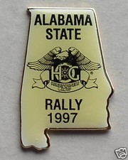 HARLEY ALABAMA HOG 1997 STATE RALLY VEST JACKET PIN 