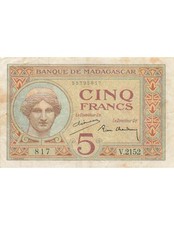 Madagascar 5 Francs - ND
