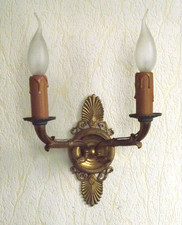 Applique murale ancienne française style double empire avec éventail et cygne détails 5239