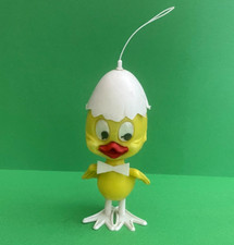 JOUET ANCIEN - POUSSIN "LUSTUCRU" FIGURINE PUBLICITAIRE EN PLASTIQUE 1960/70's