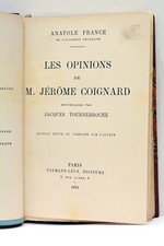 LIVRE ANCIEN TOURNEBROCHE LES OPINIONS DE M.JÉRÔME COIGNARD 1924