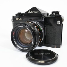 Appareil photo reflex argentique 35 mm noir Canon F-1 avec FD 50 mm f/1,4 S.S...