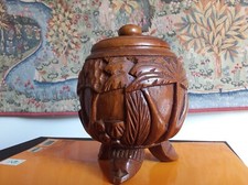 BONBONNIÈRE en BOIS de MADAGASCAR.