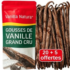 20 Gousses Achetées + 5 Offertes • Gousses de Vanille Grand Cru • Qualité Extra