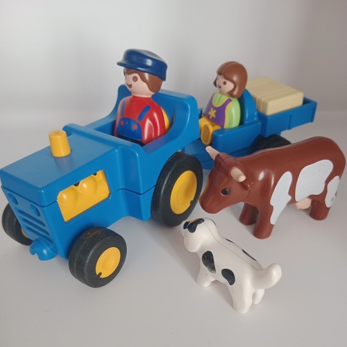 Playmobil tracteur bleu - tracteur,