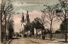CPA PARIS 13e Rue de Tolbiac Eglise St-Jean TINTED (1248044)