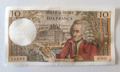 Billet francs voltaire - billet, 10