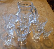 LOT 12  VERRES + PICHET BROC A EAU   EN CRISTAL CRISTALLERIE DE LORRAINE