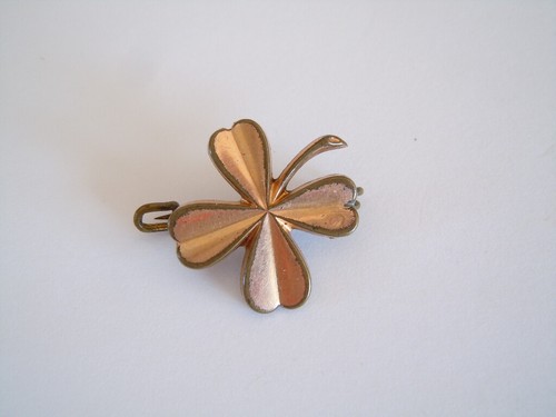 Broche antique doré - doré, trèfle