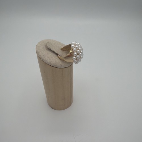 Bague dorée effet perles - bague,