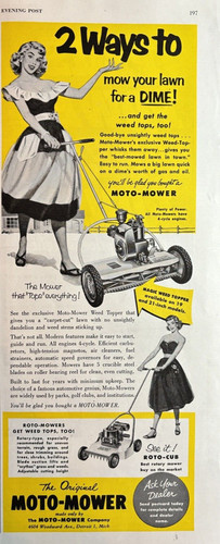 1953 moto mower lawn - 1953,