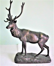Bronze grand cerf signé