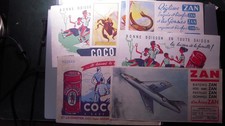 lot 9 buvards pub friandises"coco boer -Zan"