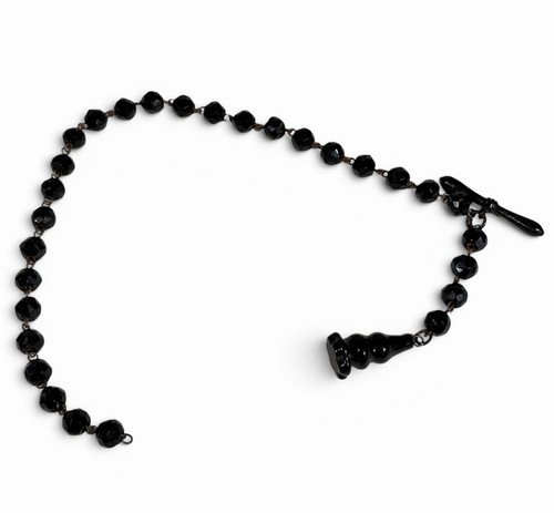 Châtelaine perles jais - perles, de