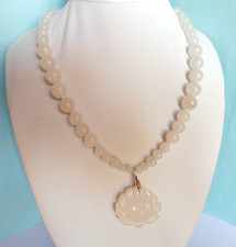 Collier jade blanc - collier,