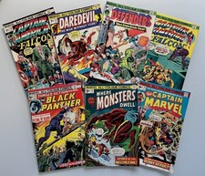 LOT de 7 mag SUPER HEROS - DEFENDERS /BLACK PANTHER / DAREDEVIL etc... 1974/1975