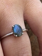 Bague labradorite argent - labradorite,