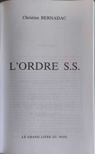 Ordre le glaive - ss, et