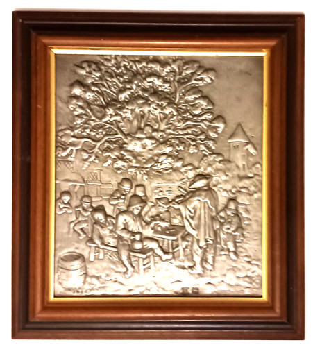 Tableau etain scene de - en, *