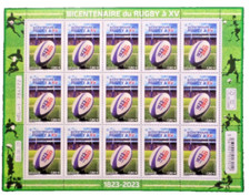RUGBY FRANCE 2023 BLOC FEUILLET COIN DATE' timbres SPORT BICENTENAIRE neuf** MNH