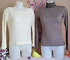 Lot vêtements occasion femme : Haut " Bershka ", sous-pull - T : 38 