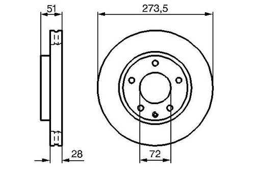 Disque frein ventilé 0 - disque,