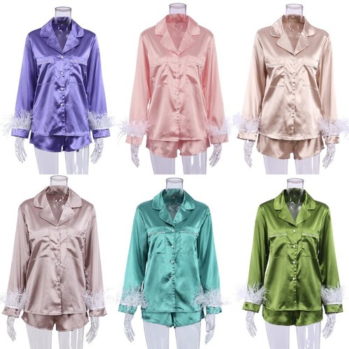 2pcs ensemble femme soie - /,