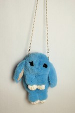 sac à main enfant adolescent adulte peluche lapin bleu kawaii