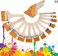 YOUYIKE Sets de Pinceaux de Peinture, 12 Pièces Pinceaux en Acrylique Plats, 
